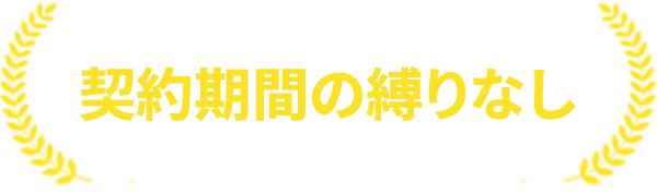 契約期間の縛りなし